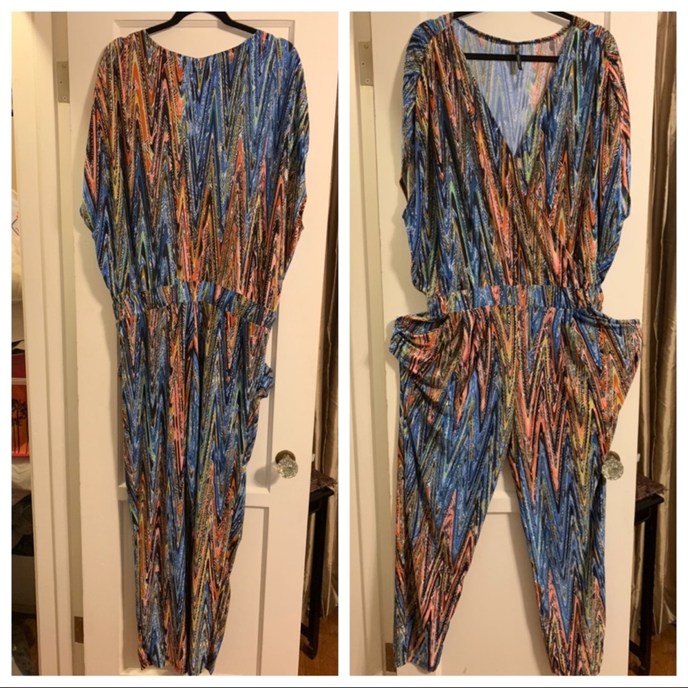 Colorful Stretchy Jumpsuit size 2x